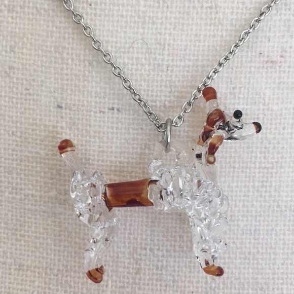 Poodle Dog Necklace, 16” chain - Picture 2 of 4